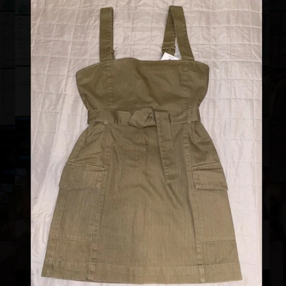 Forever21 hunter green jean dress, Size M